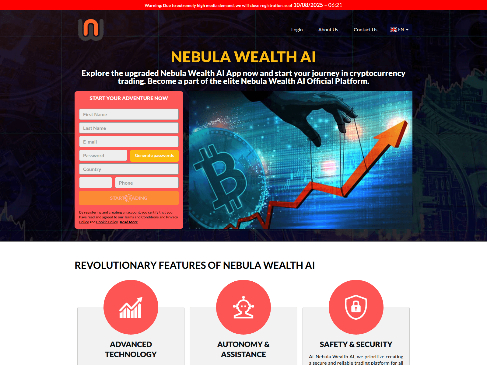 Screenshot of nebula-wealth-ai.com
