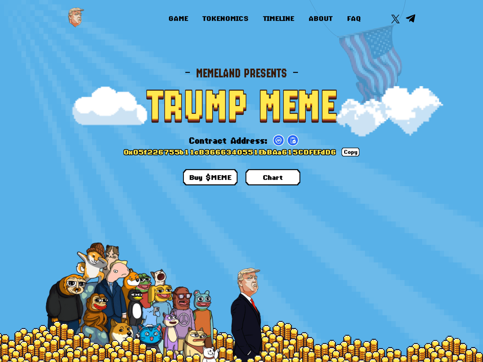 Screenshot of trumpmeme.blog