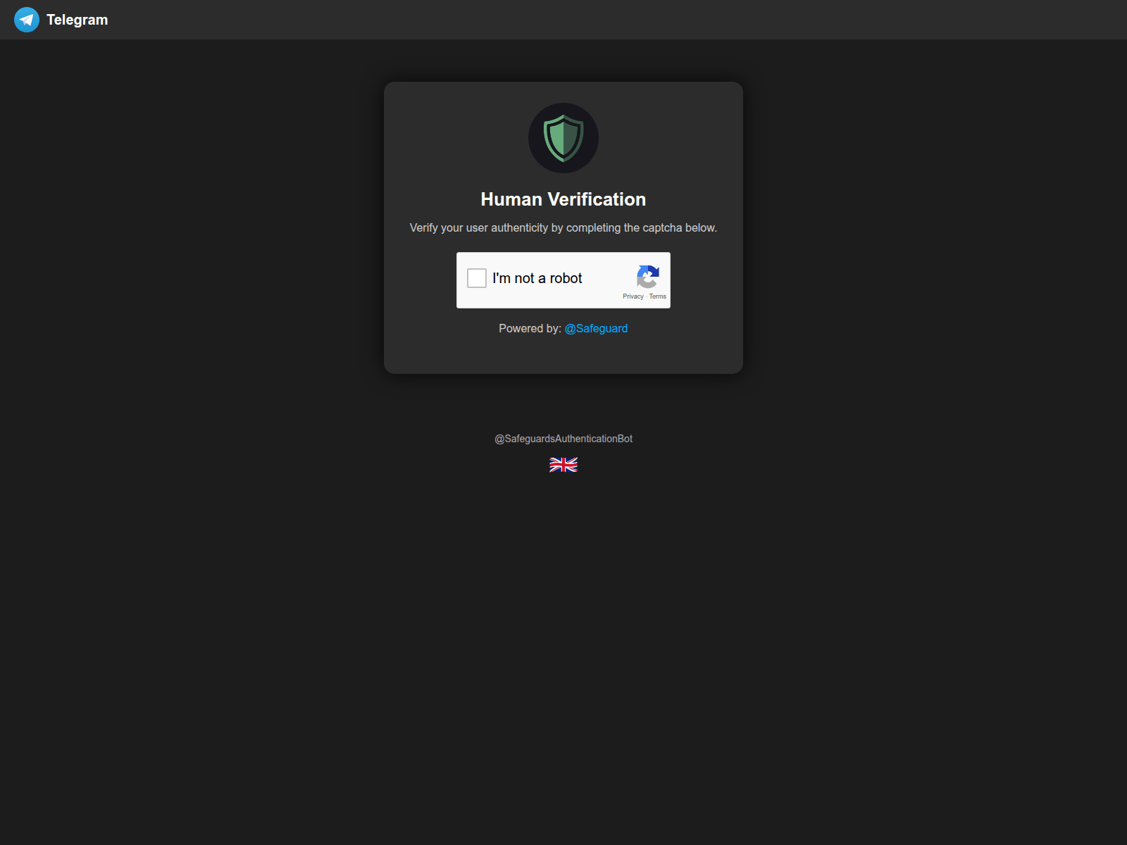 Screenshot of safeguardauthentication.com