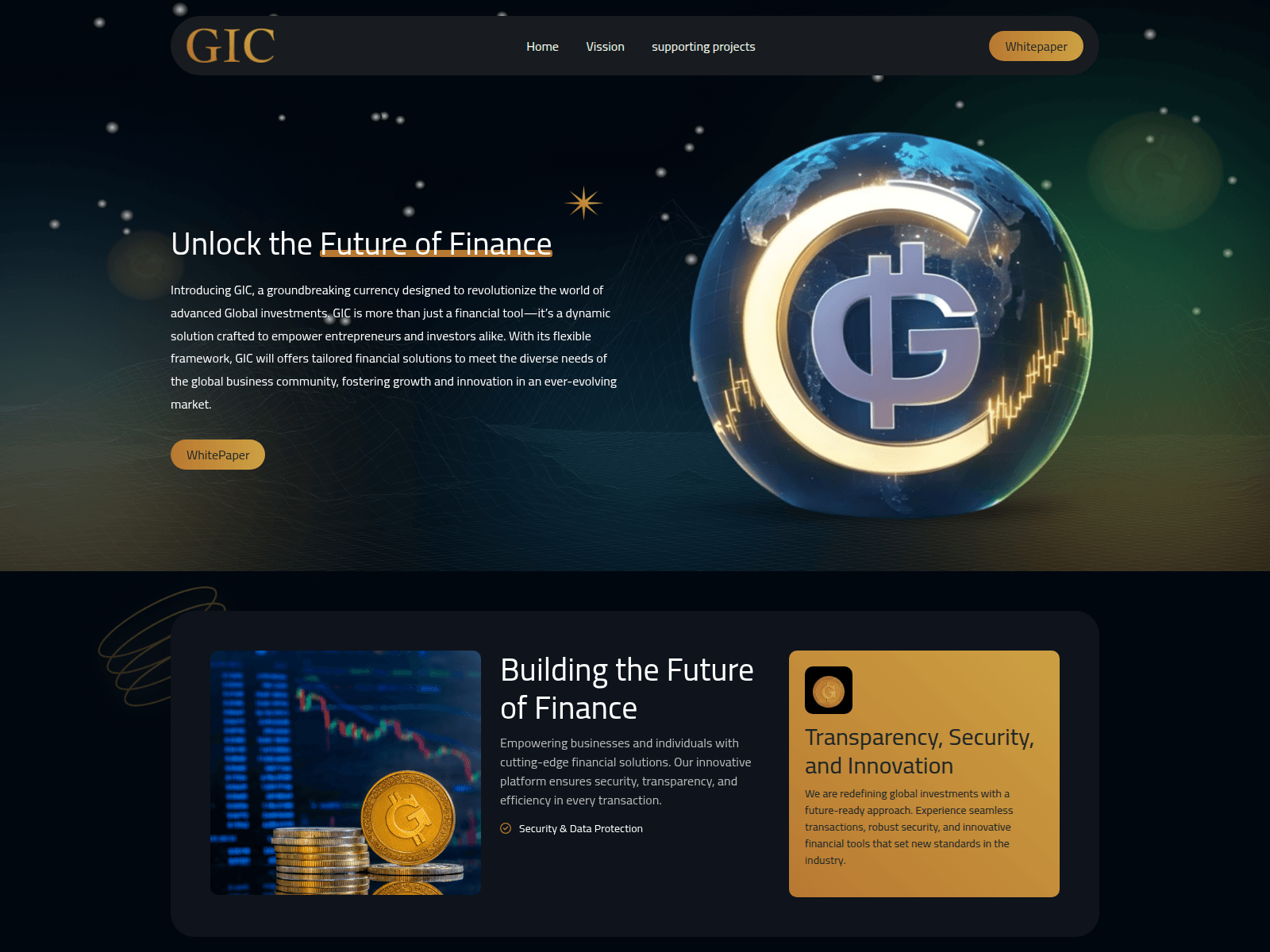 Screenshot of gicoin.trade