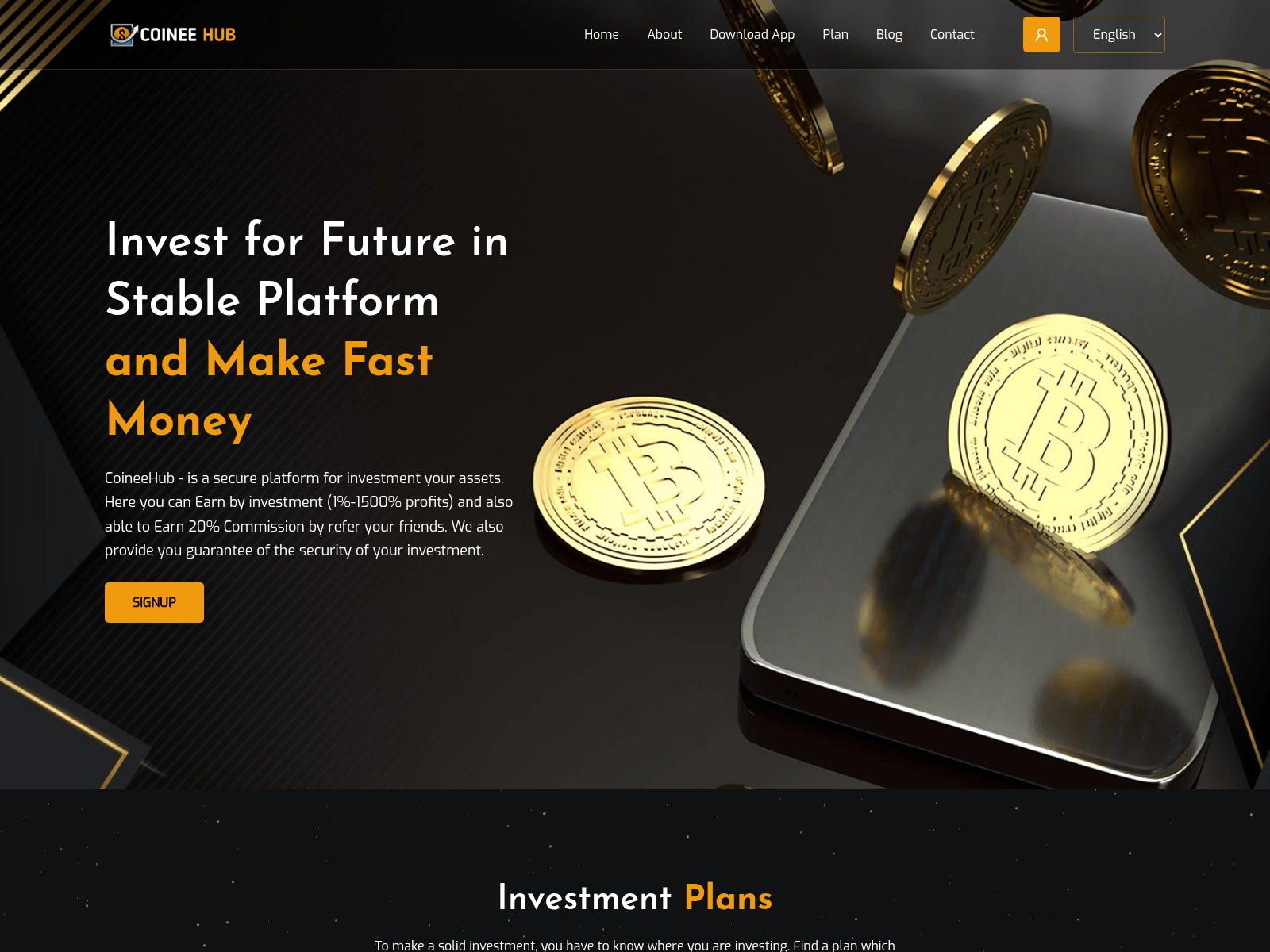 Screenshot of coineehub.com