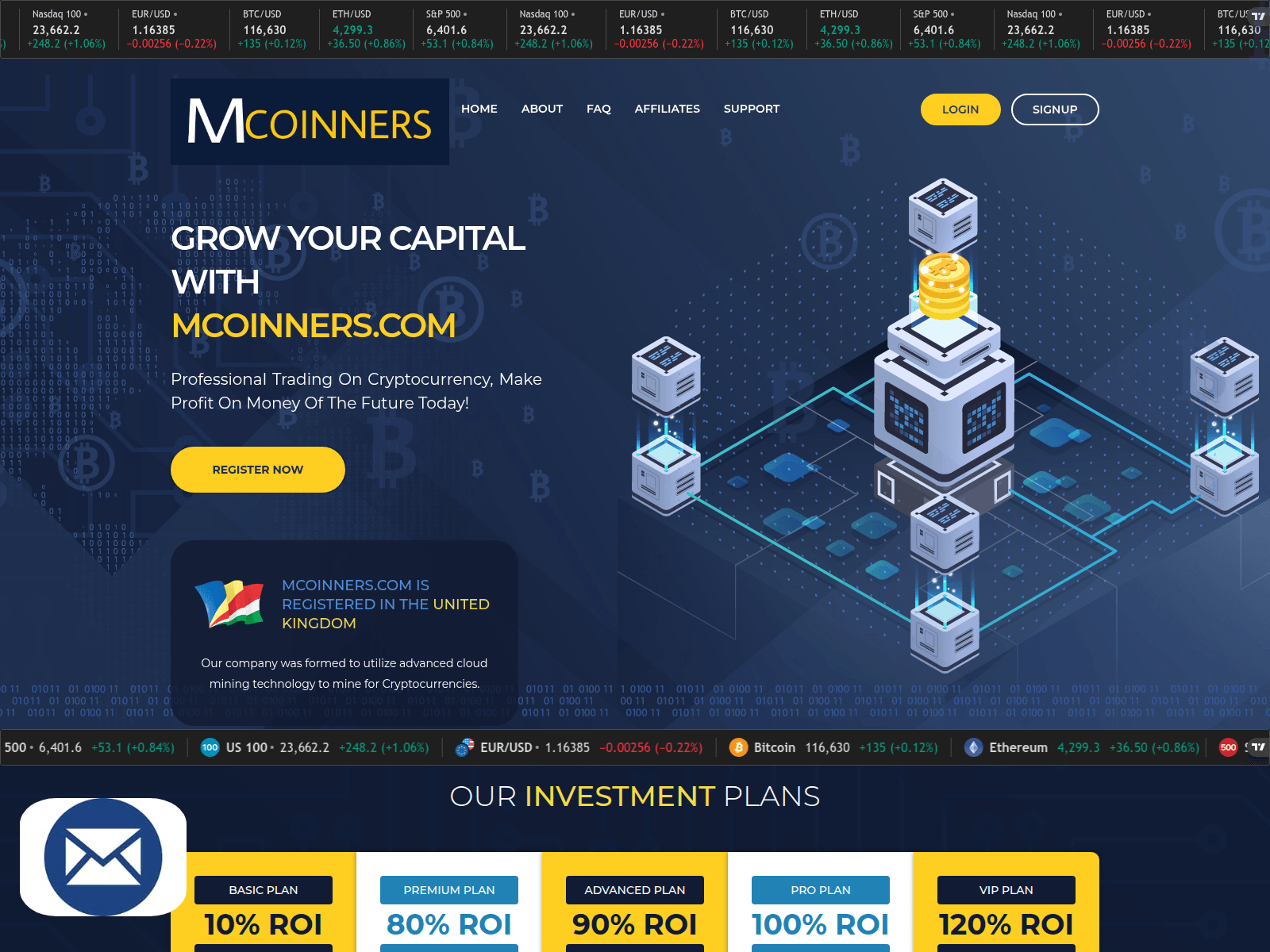 Screenshot of mcoinners.com