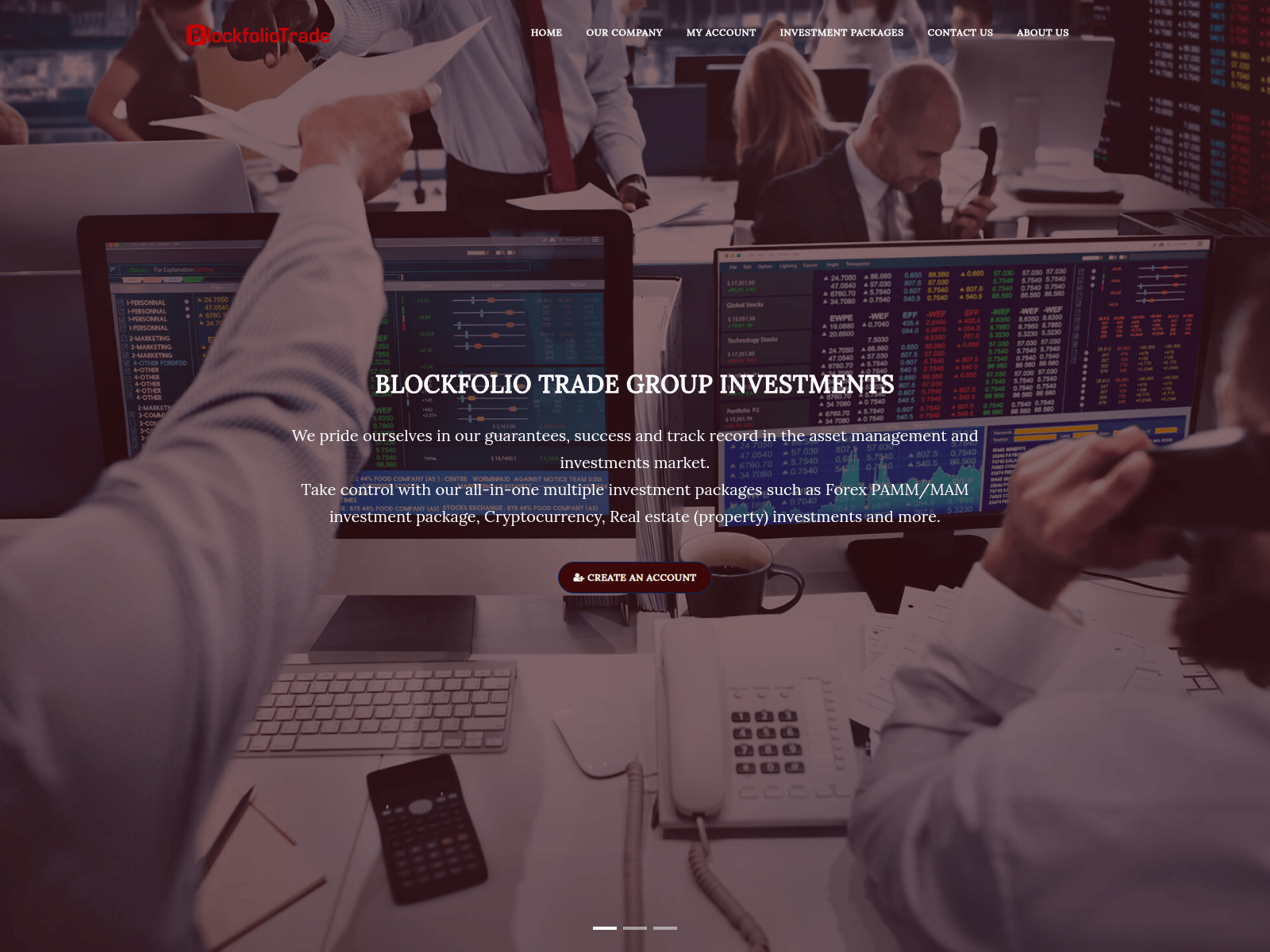 Screenshot of blockfoliotrade.com