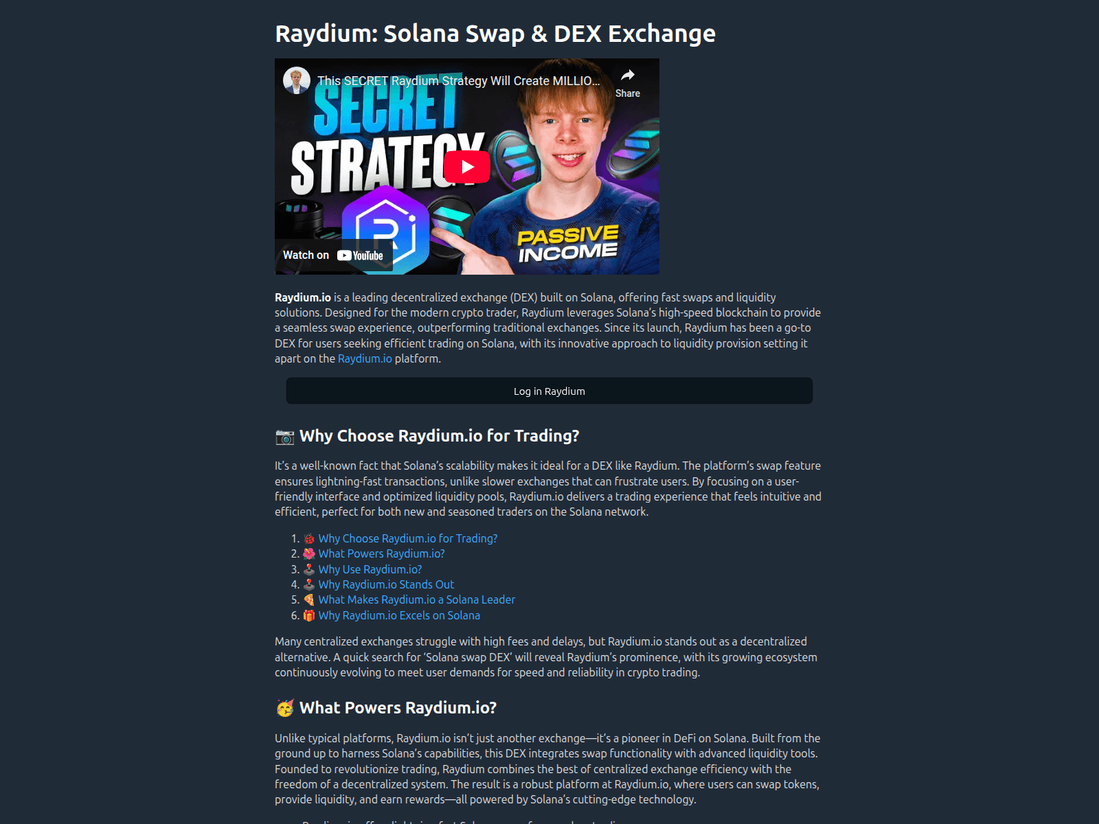 Screenshot of raydiumswap.top