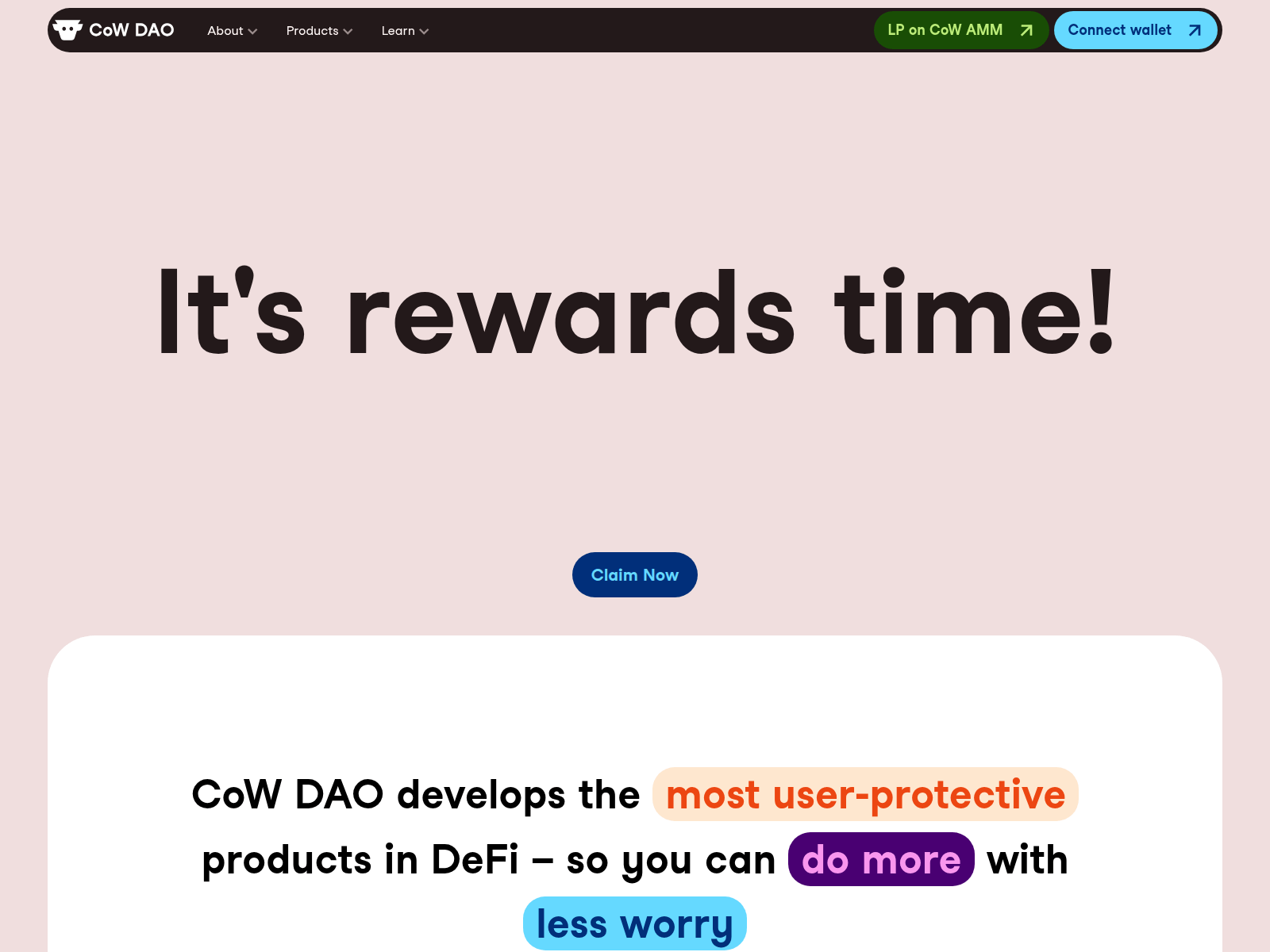 Screenshot of rewards.cow-ai.world