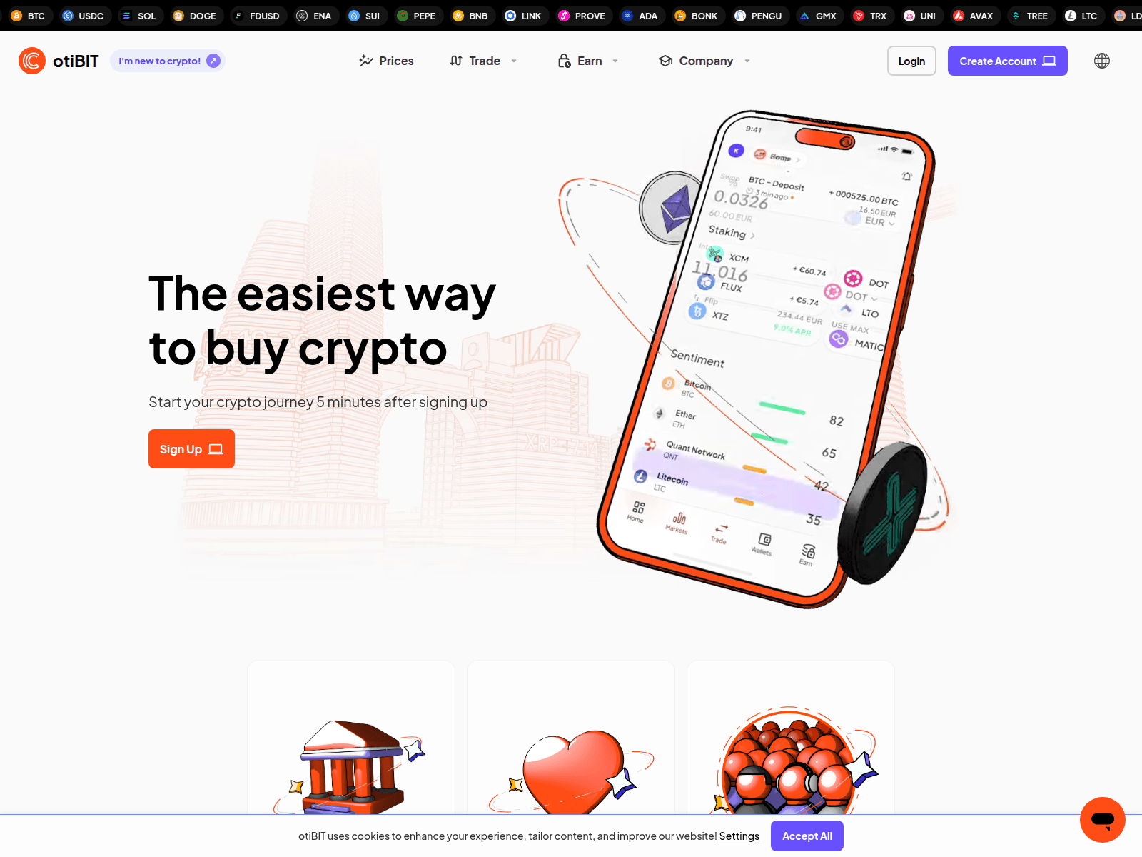 Screenshot of otibit.com