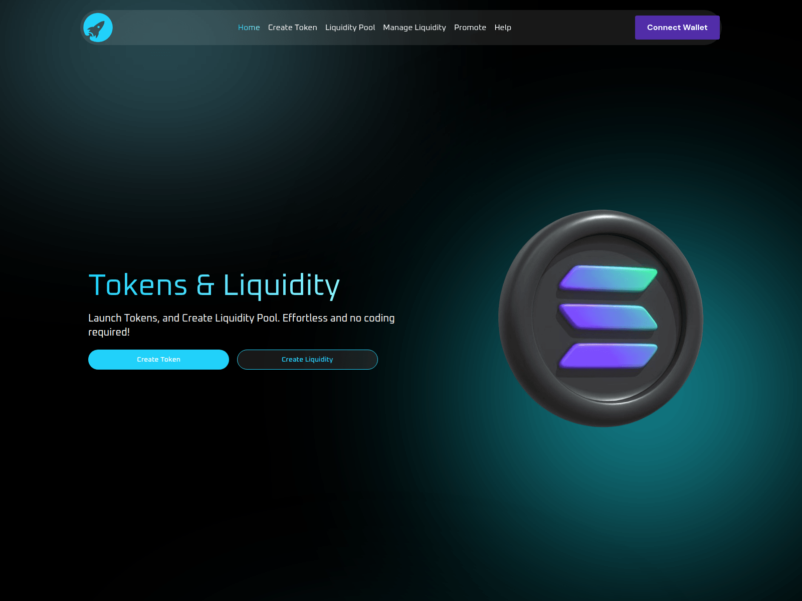Screenshot of easycoinlaunch.com