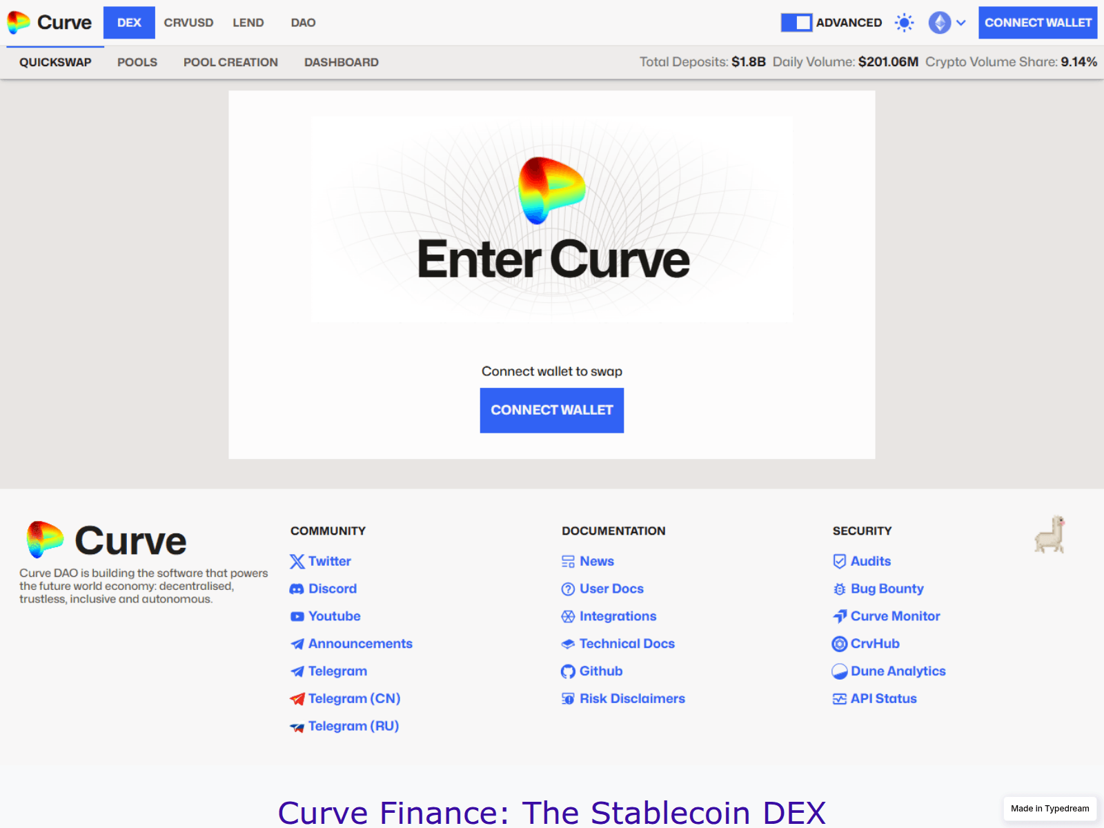 Screenshot of curve-fi-dex-faq-en.typedream.app