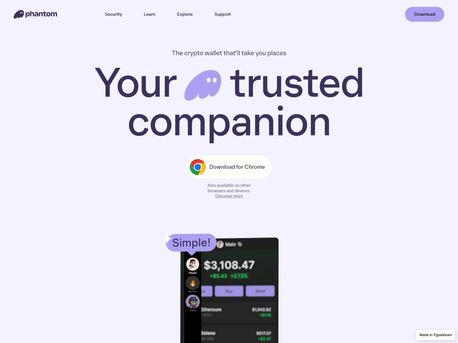 Screenshot of help-pha-ntom-wall-et-faq--en.typedream.app