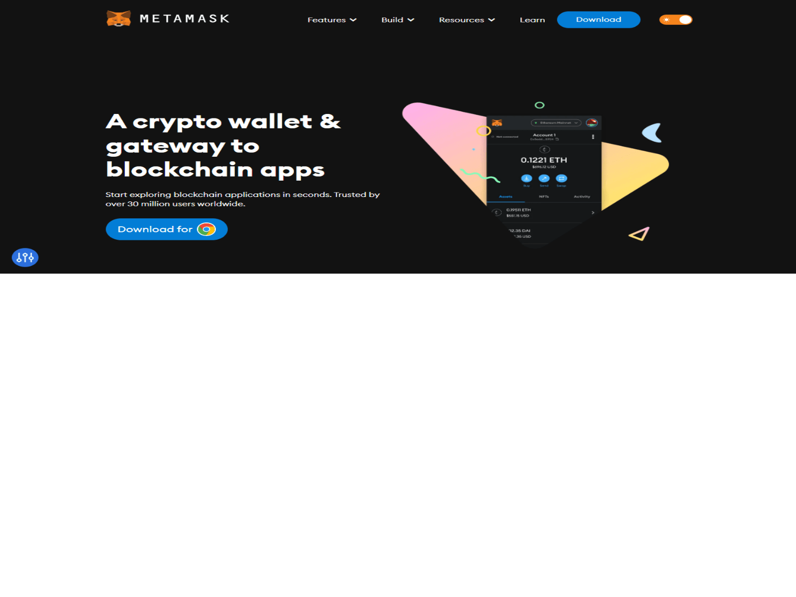 Screenshot of metaamaskerlogin.webflow.io