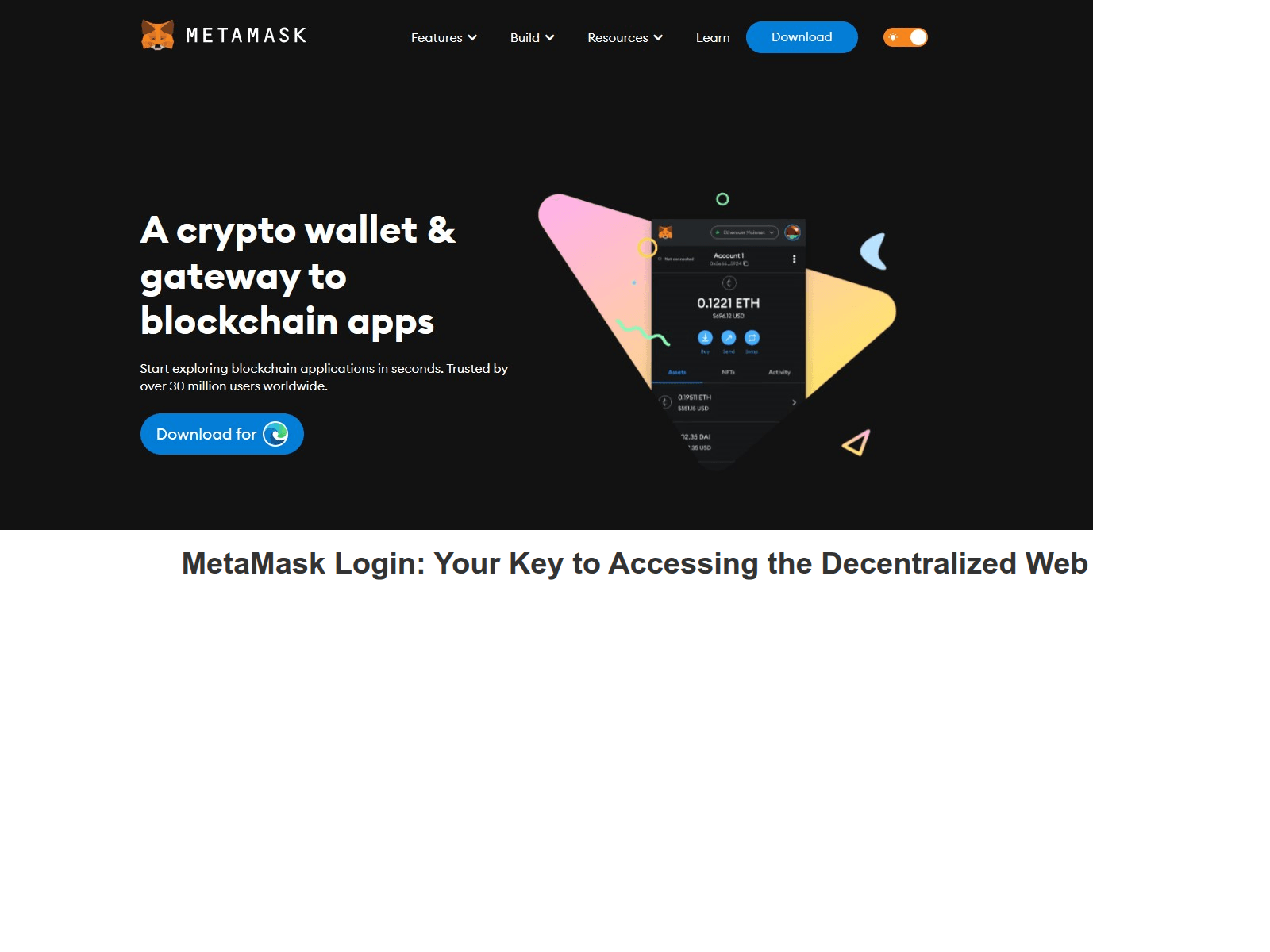 Screenshot of metamkerloginsn.webflow.io
