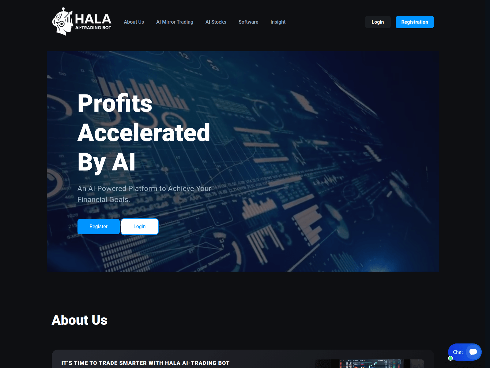 Screenshot of halaaitradingbot.com