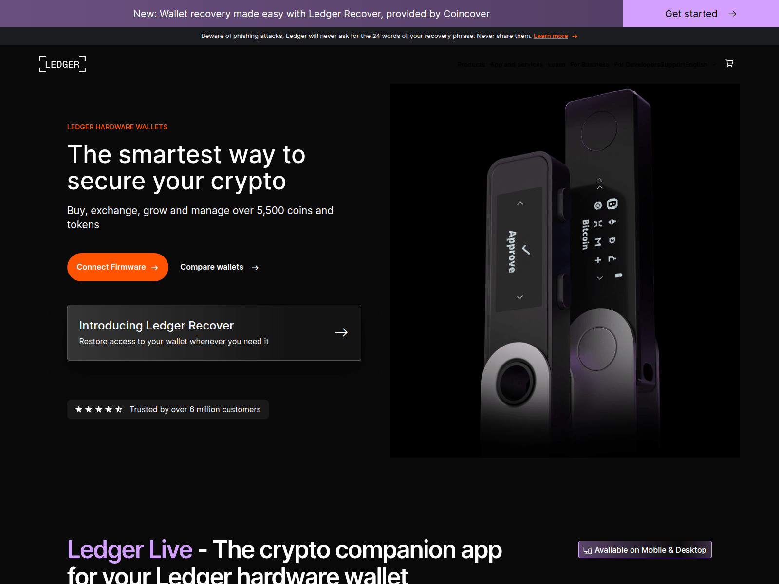 Screenshot of ledger-defi.firebaseapp.com
