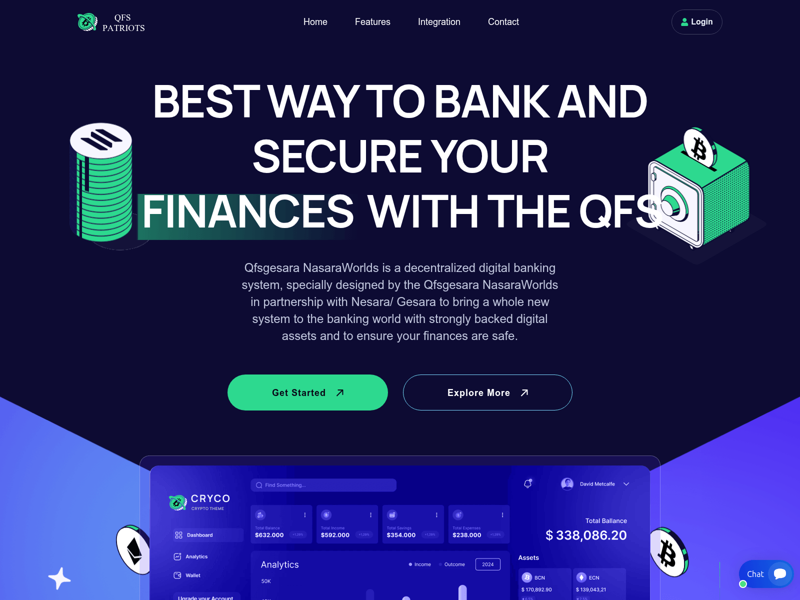 Screenshot of worldquantumgloballedger.com