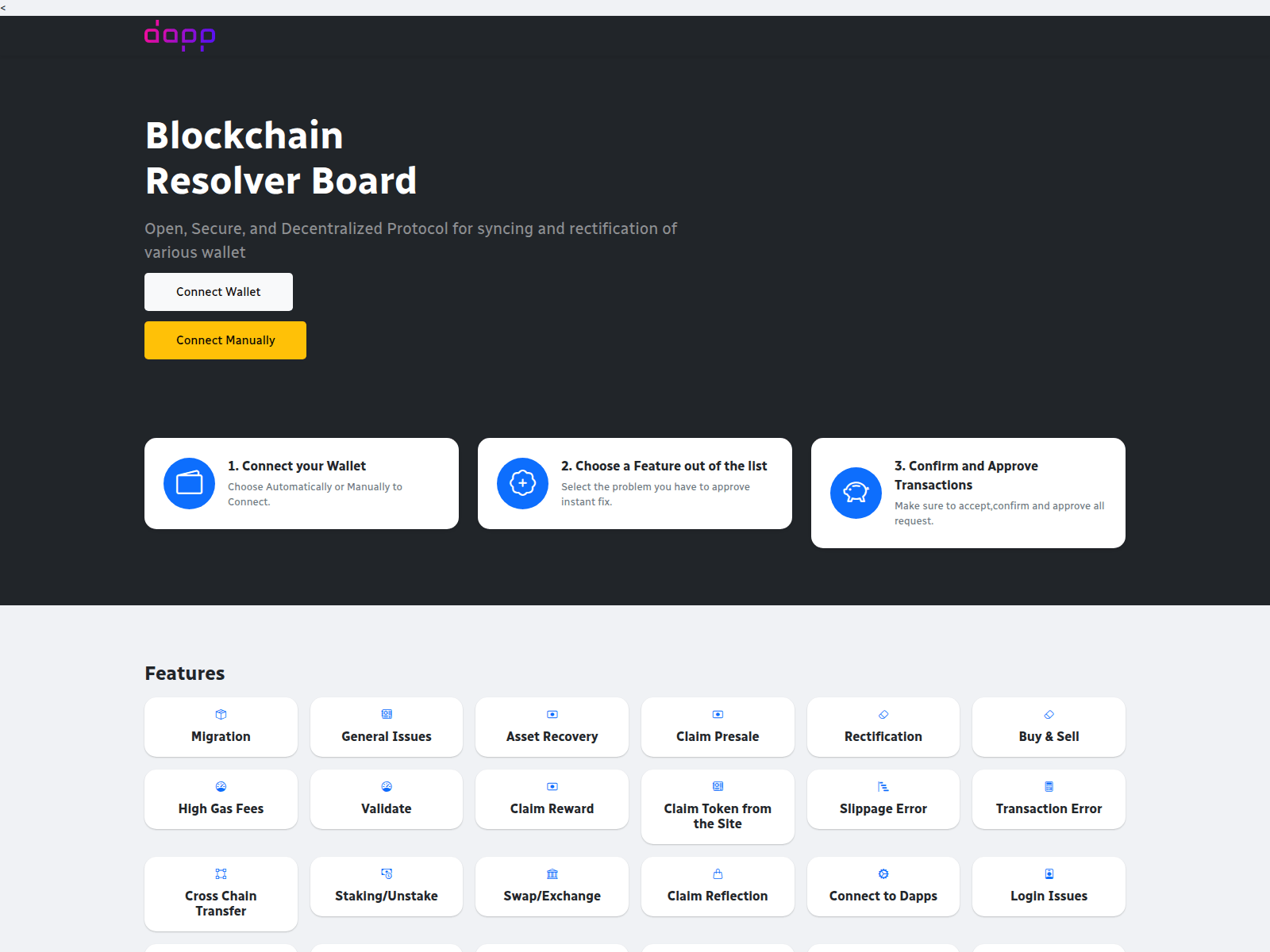 Screenshot of blockchaindapps.web.app