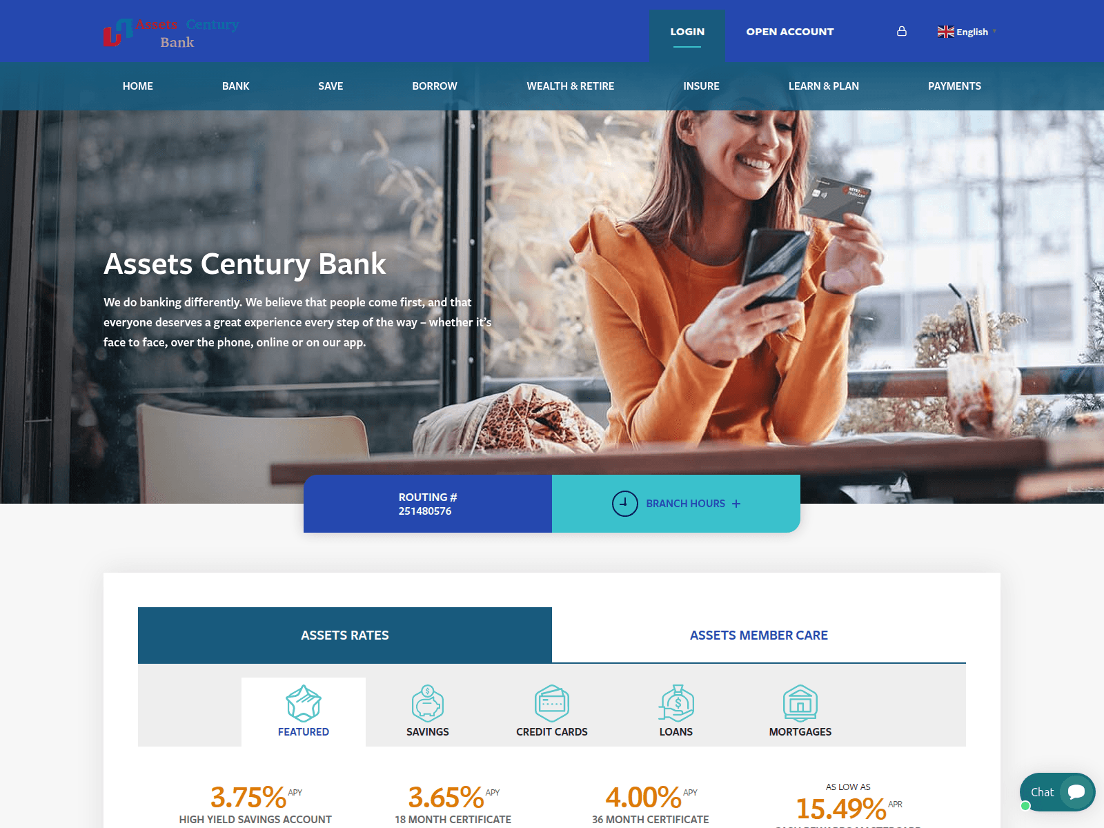 Screenshot of assetscenturybk.com