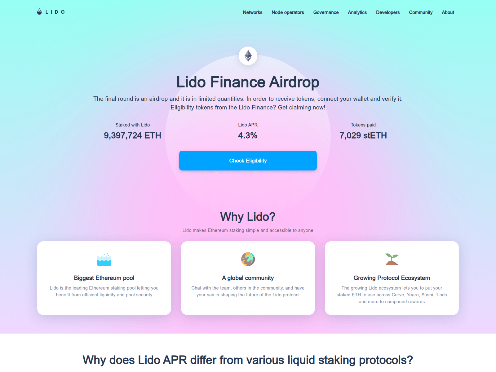 Screenshot of app.ldo-steth.com