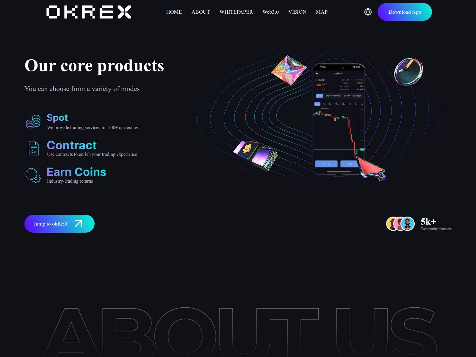 Screenshot of okrex.com