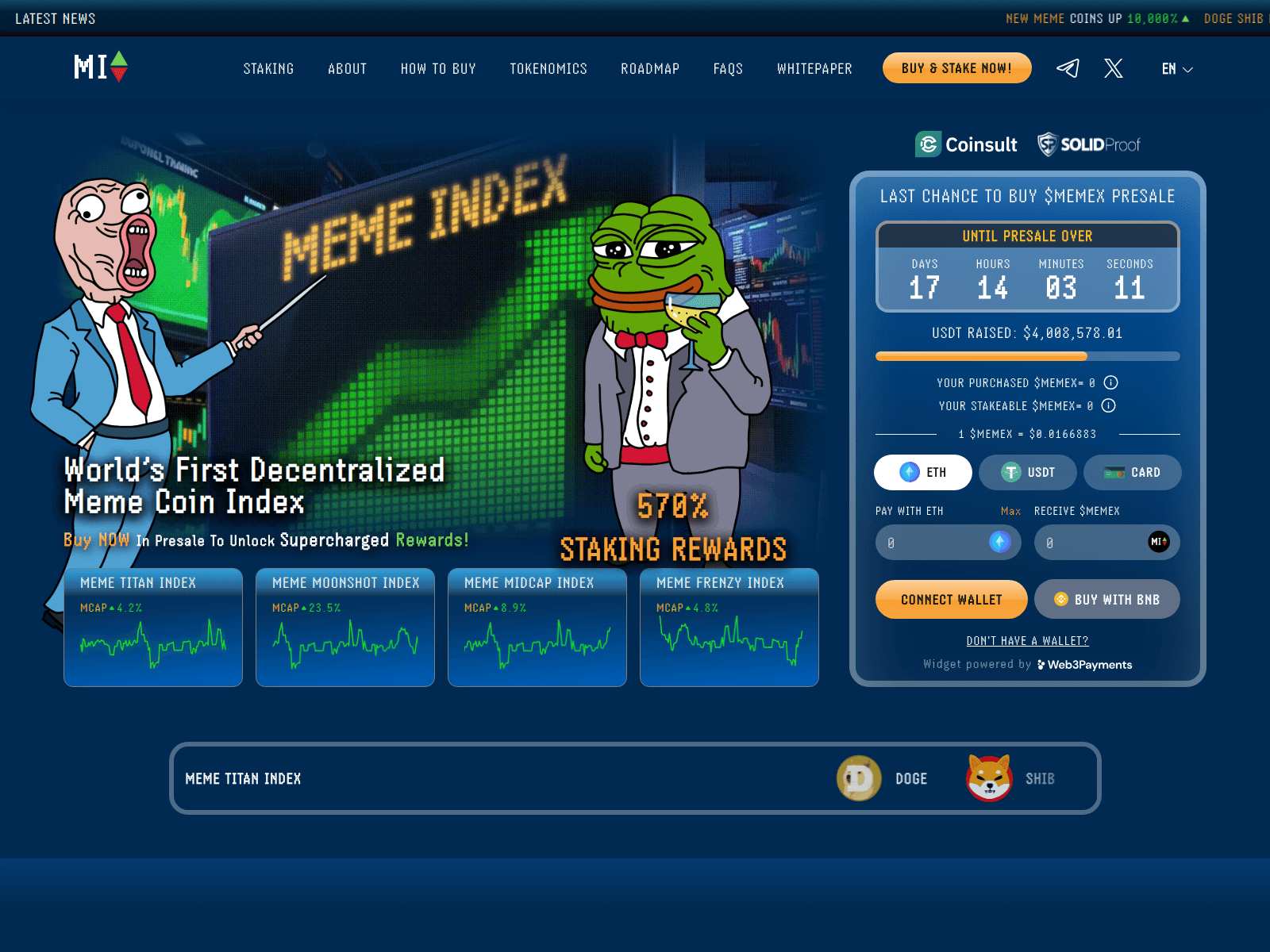 Screenshot of memendex.live