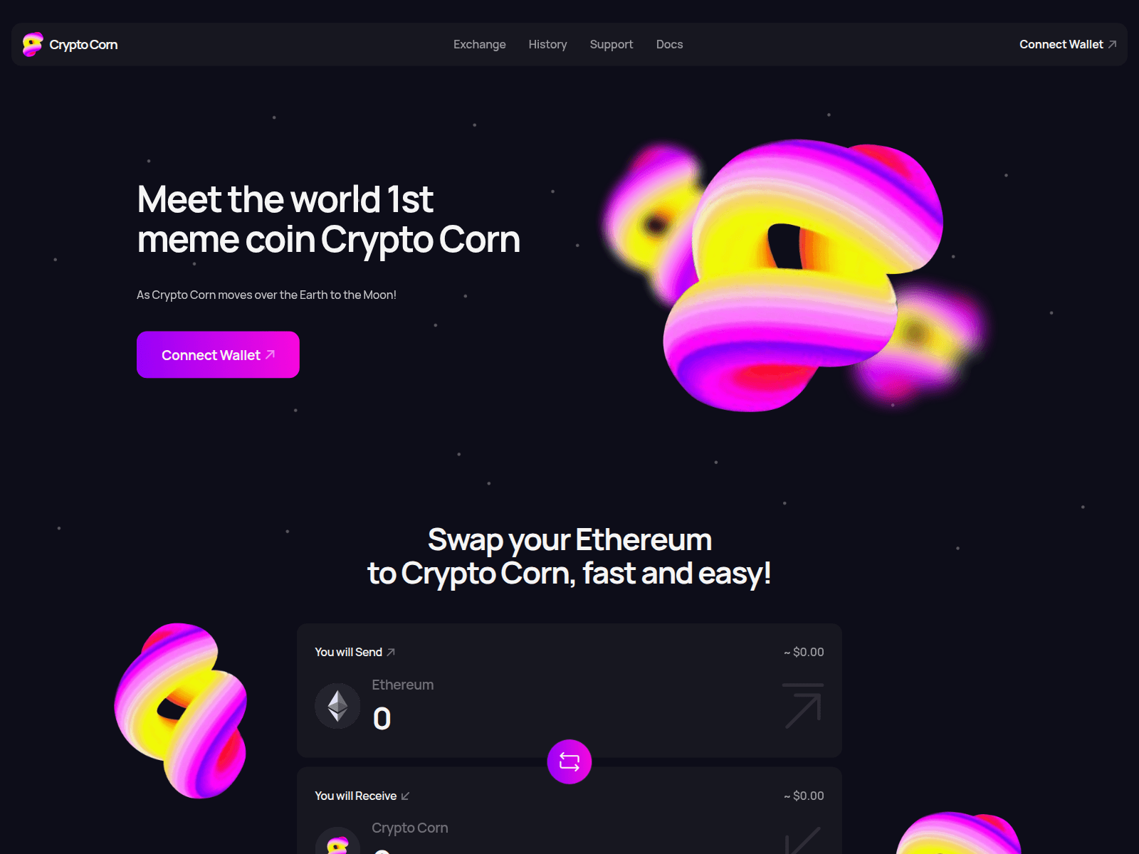 Screenshot of crypto-corn.com
