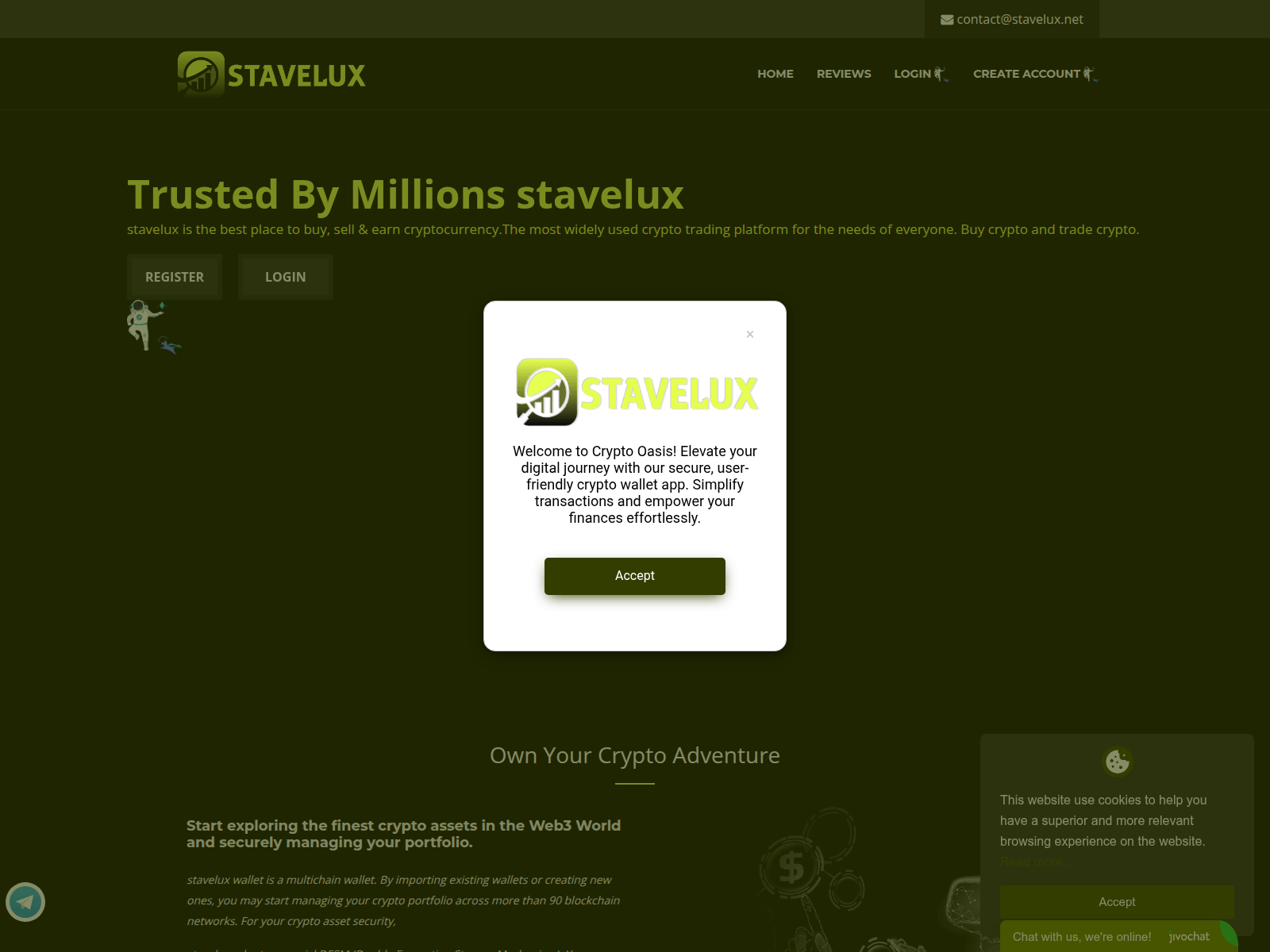 Screenshot of stavelux.net