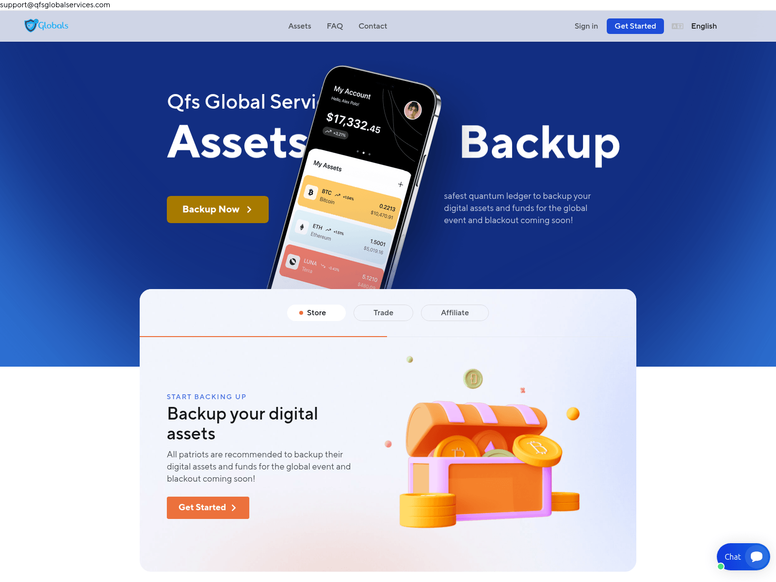 Screenshot of qfsglobalservices.com
