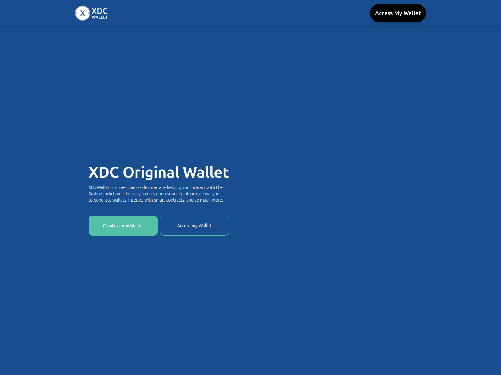 Screenshot of xdc-wallet.app