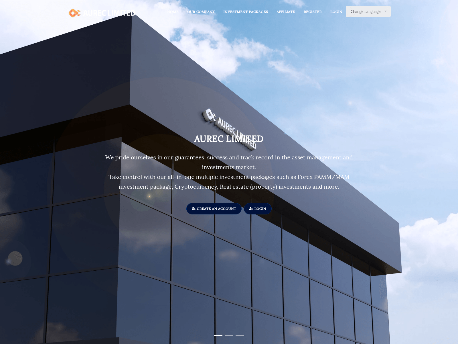 Forensic screenshot of aureclimited.org