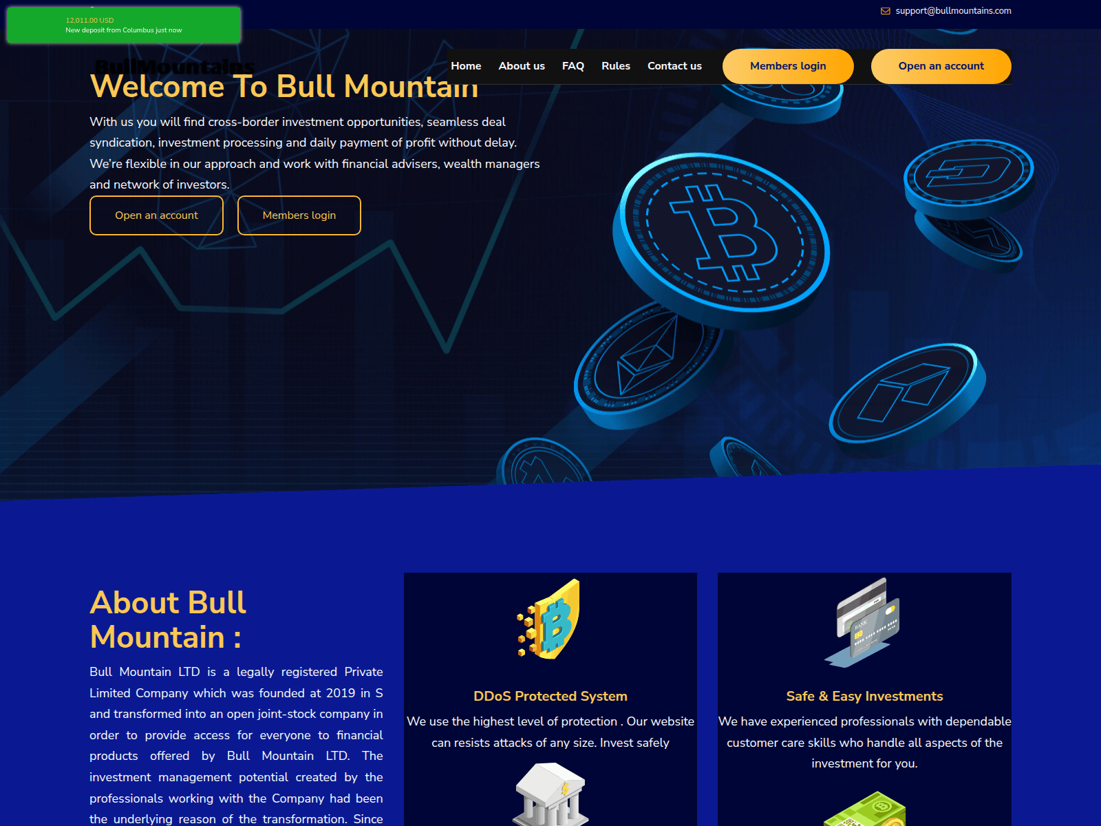 Screenshot of bullmountains.com