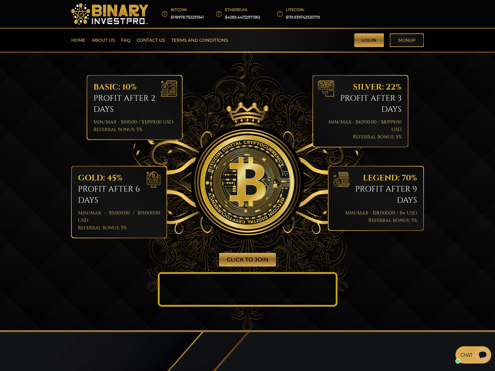 Screenshot of binaryinvestpro.com
