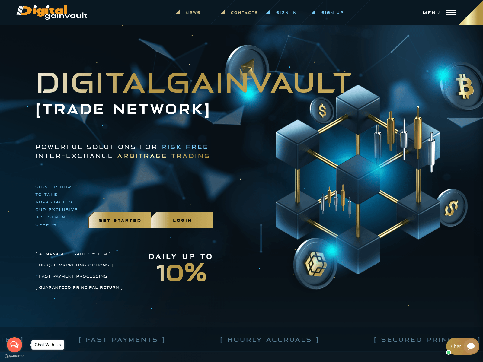 Screenshot of digitalgainvault.com