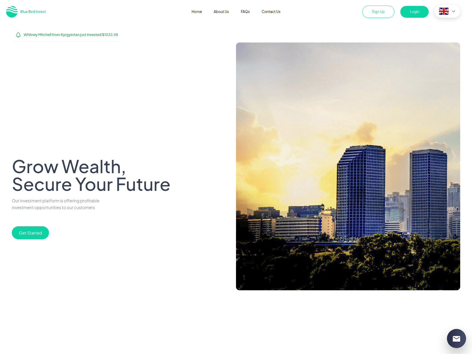 Screenshot of bluebirdinvests.com