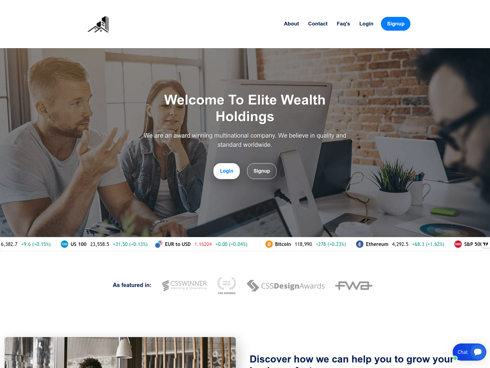Screenshot of elitewealthholdings.ltd