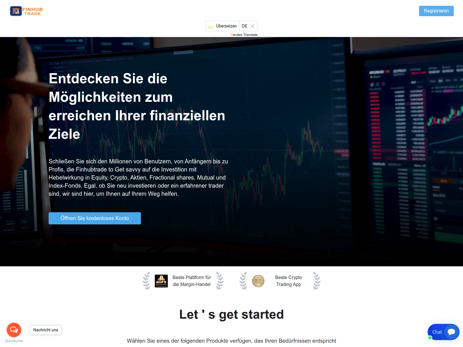 Screenshot of finhubtrade.ltd