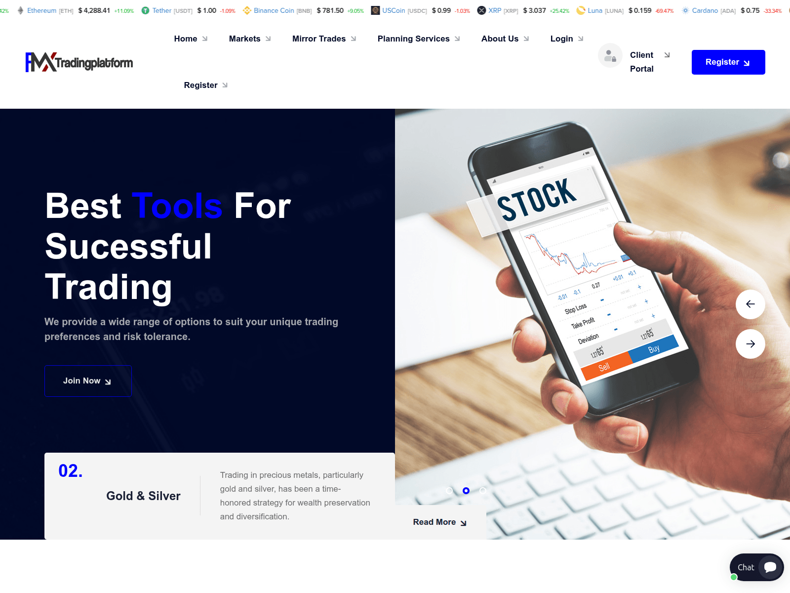Screenshot of fmx-tradingplatform.com
