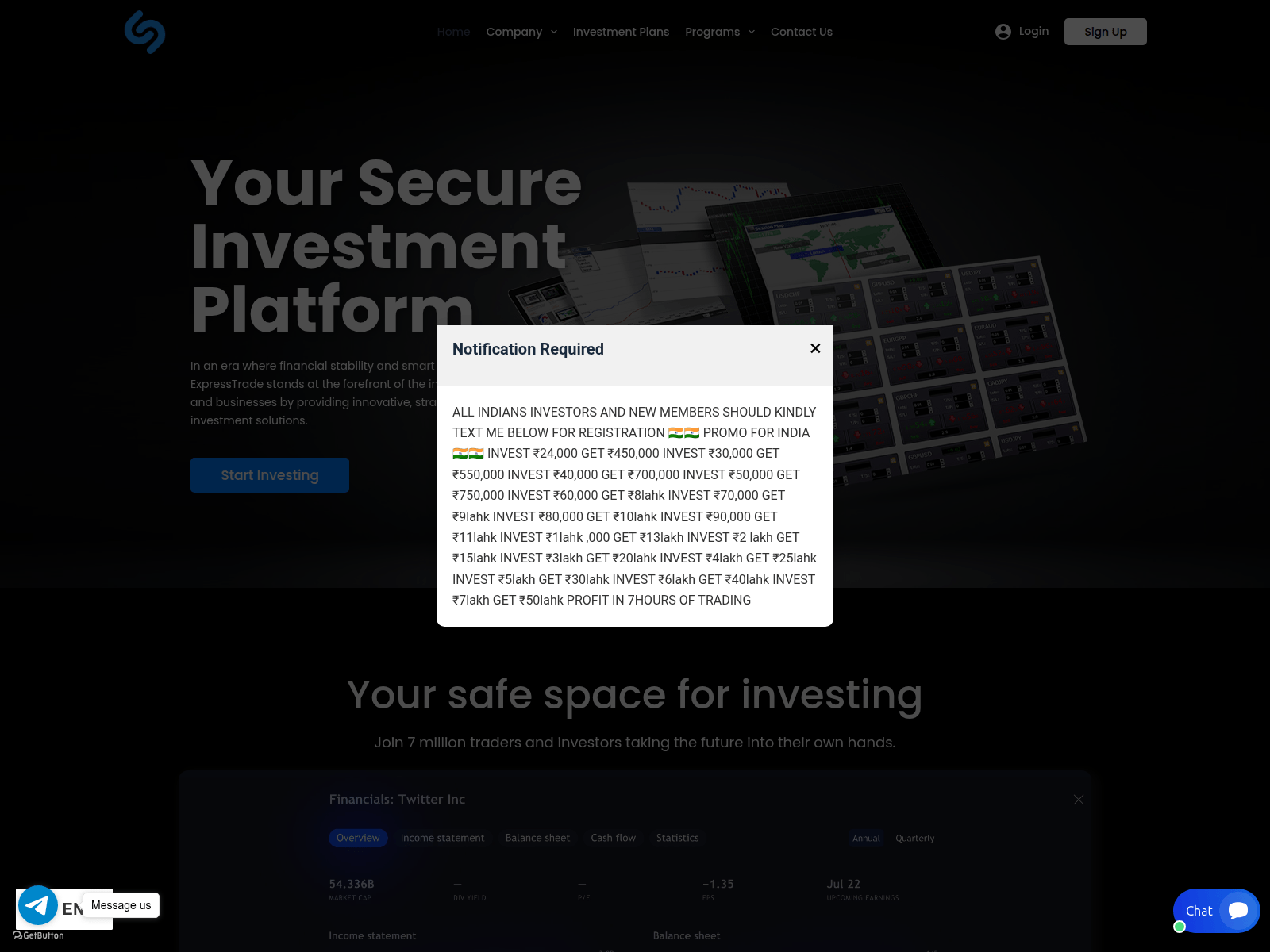 Screenshot of expresstrade.ltd
