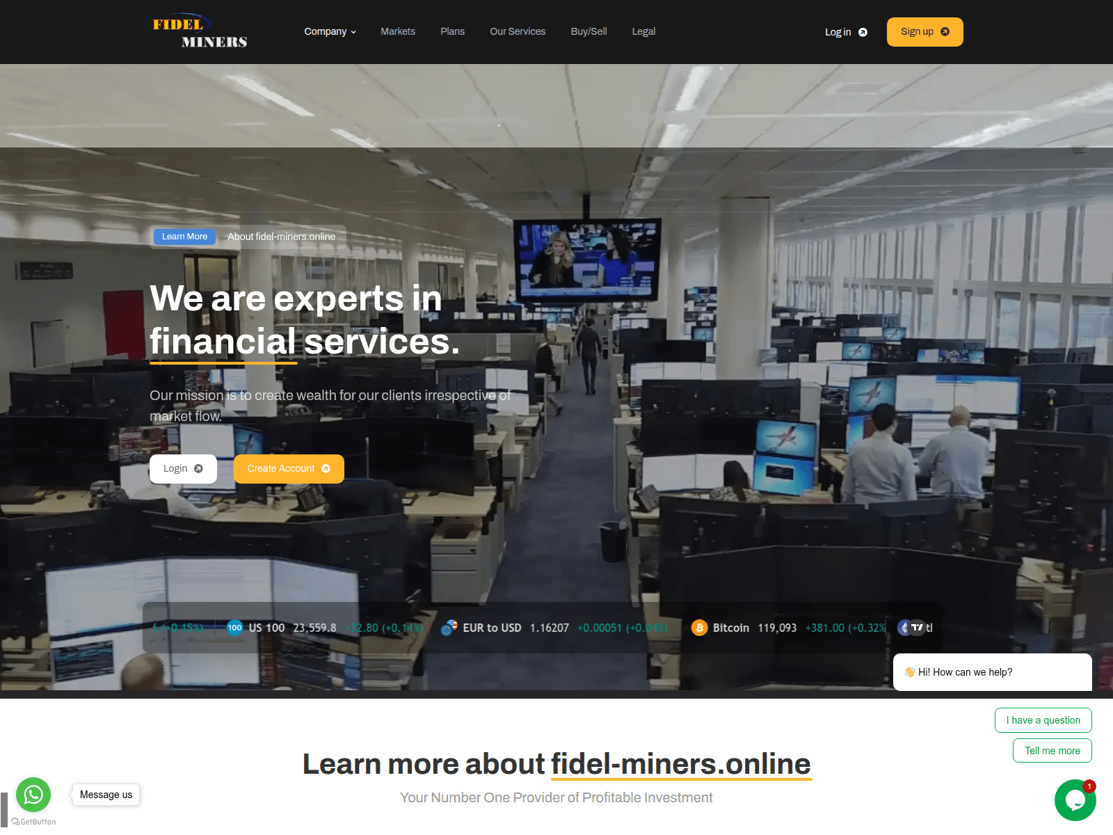 Screenshot of fidel-miners.online