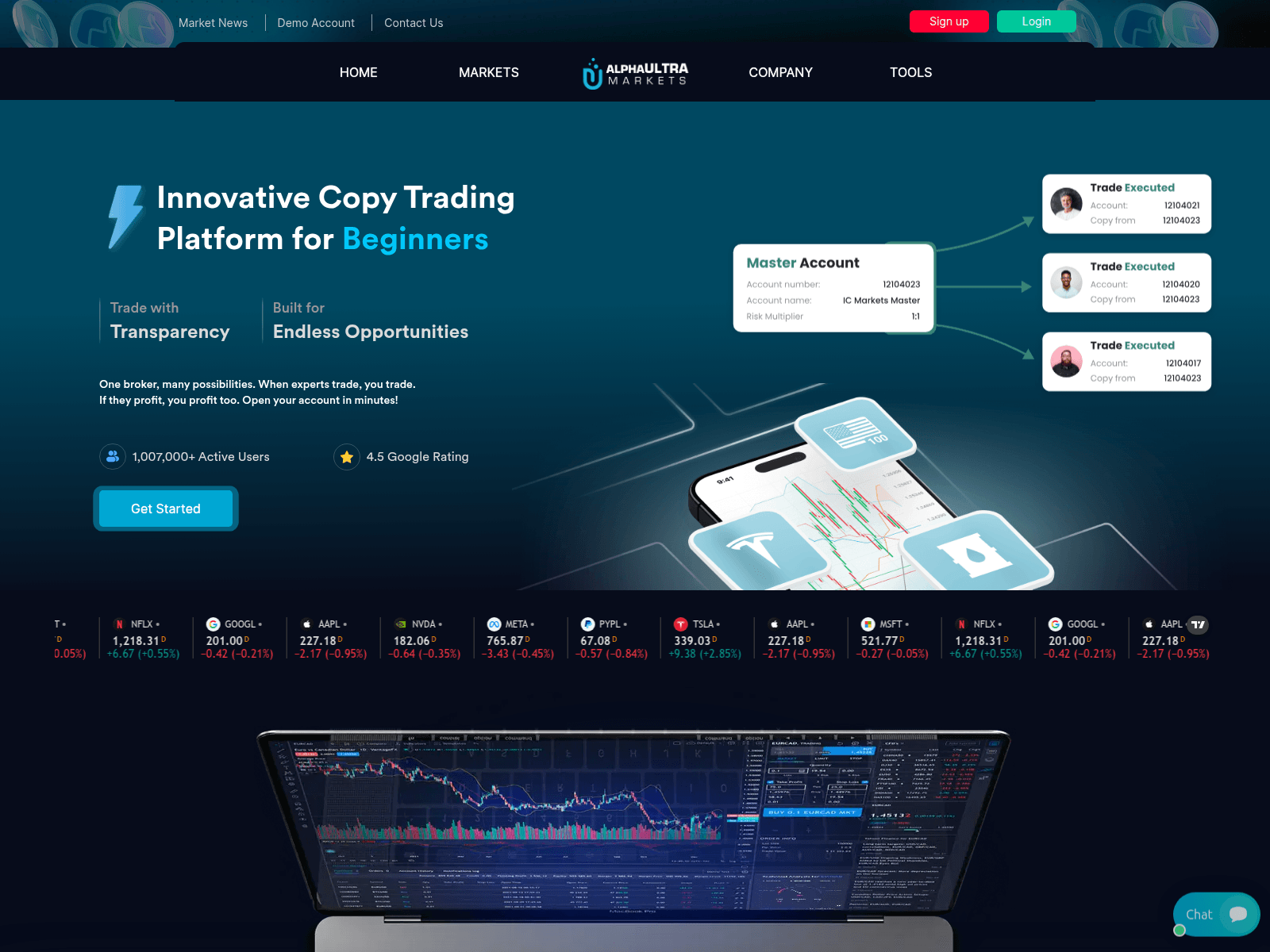 Screenshot of alphaultramarkets.com