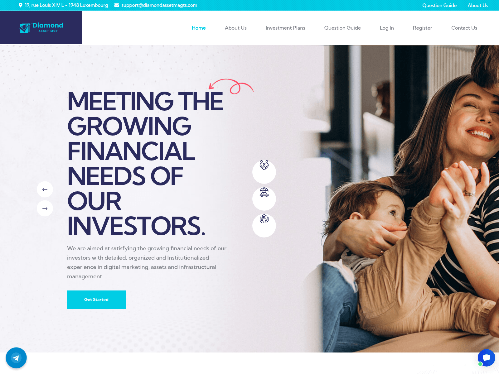 Screenshot of diamondassetmagts.com