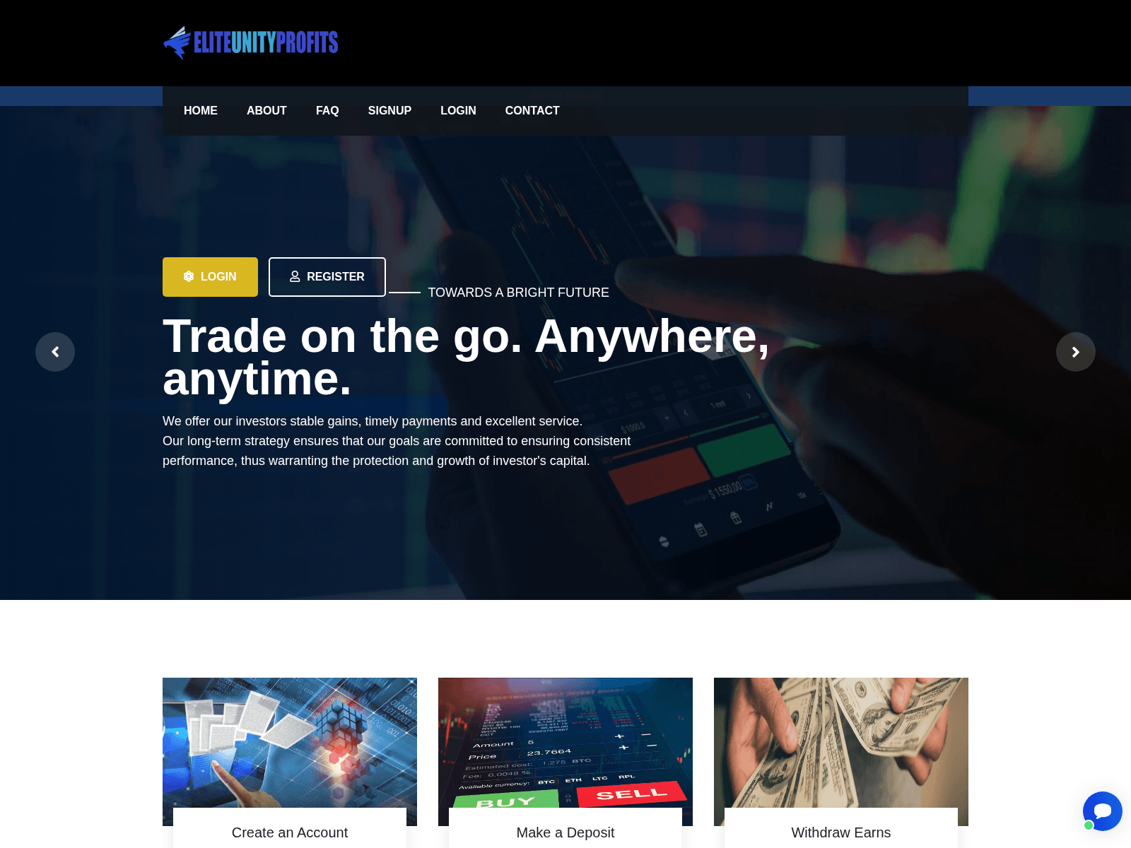 Screenshot of eliteunityprofits.com