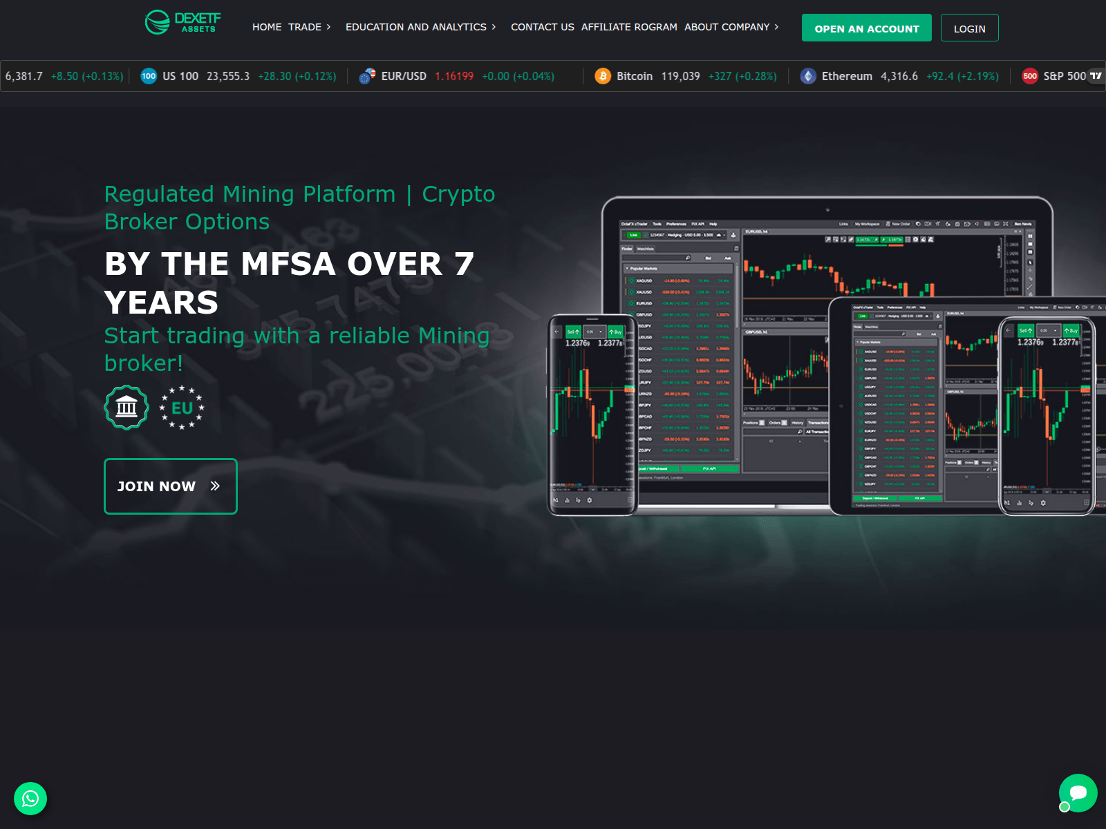 Screenshot of dexetfassets.com