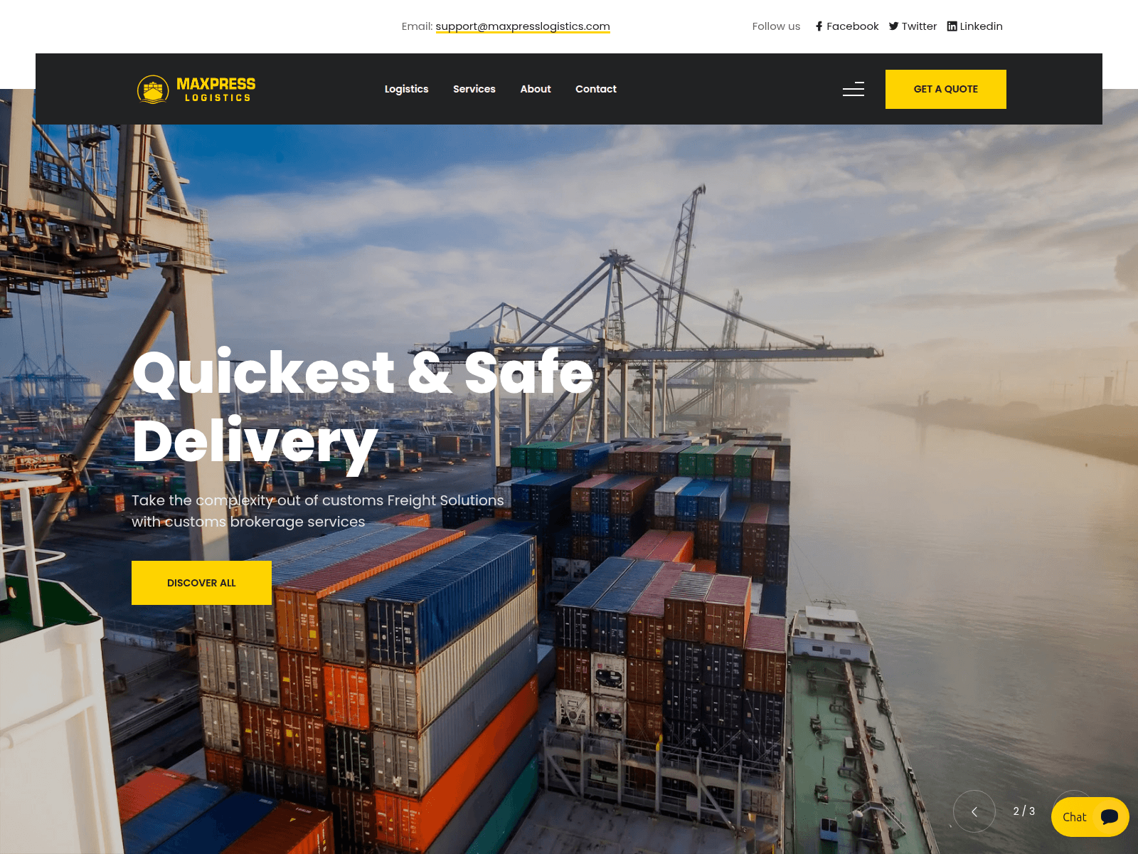 Screenshot of maxpresslogistics.com.transoceanx.com