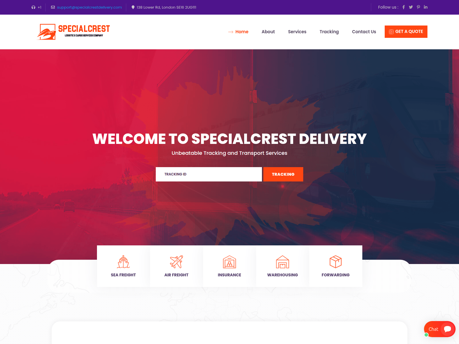 Screenshot of specialcrestdelivery.com