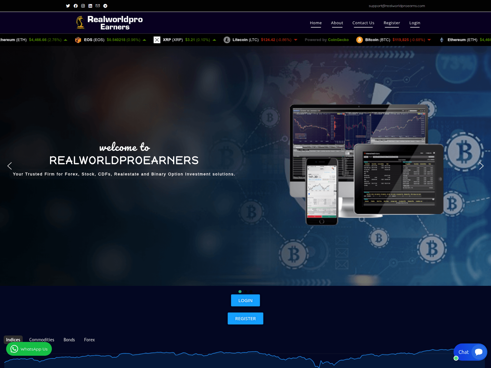 Screenshot of realworldproearns.com