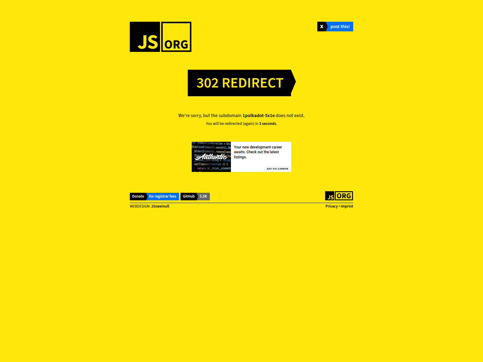 Screenshot of 1polkadot-5x1e.js.org