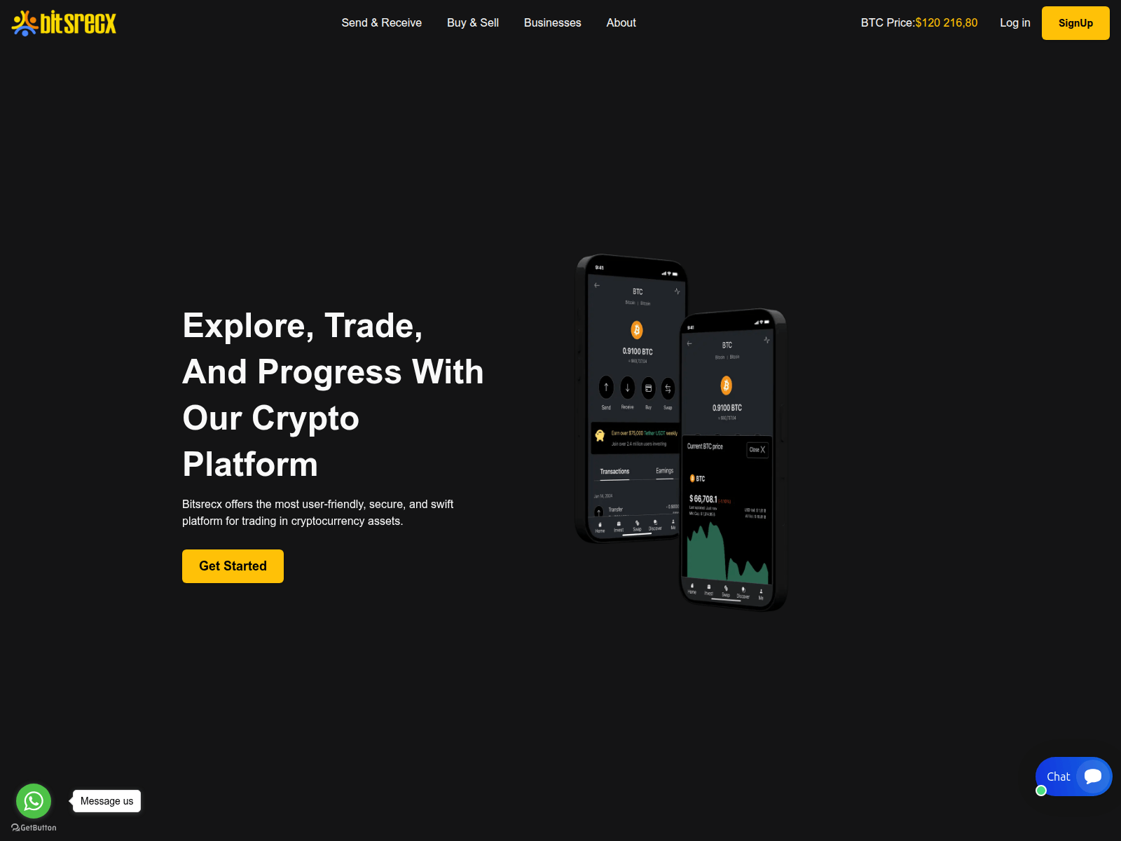Screenshot of bitsrecx.com