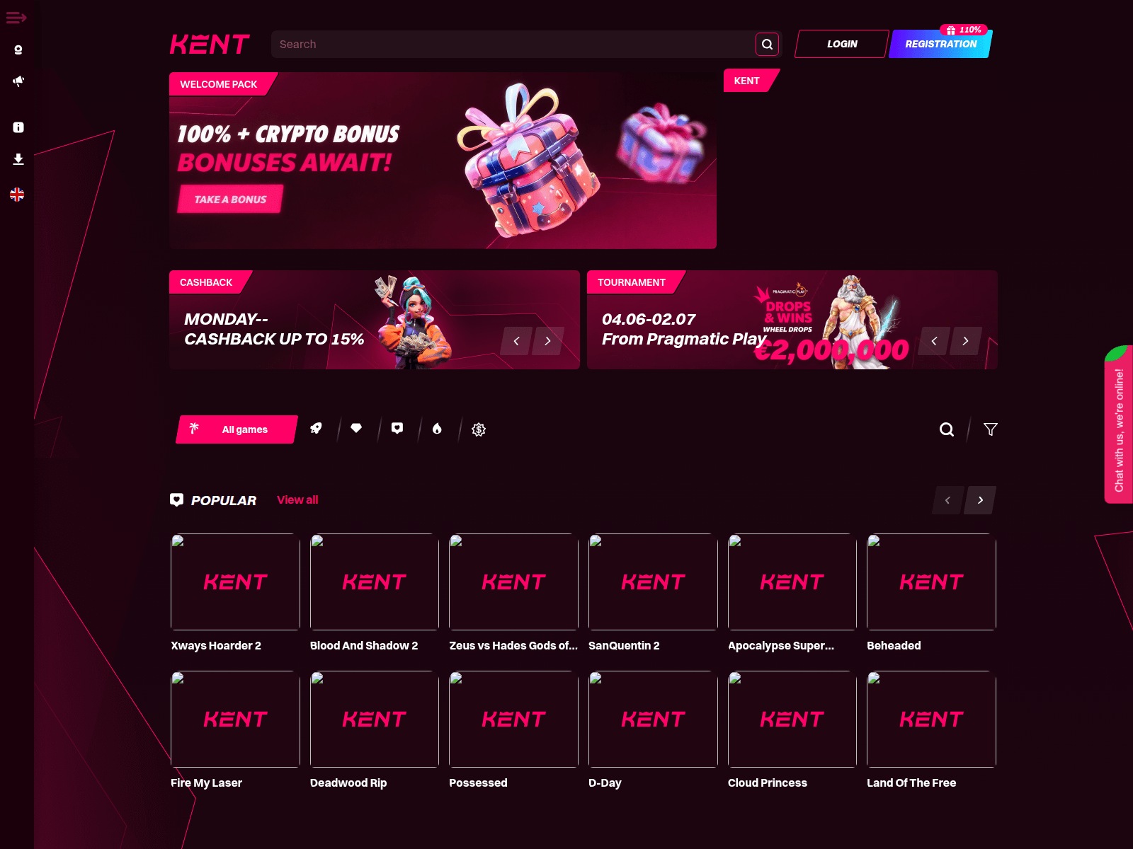 Screenshot of kentwinx.com