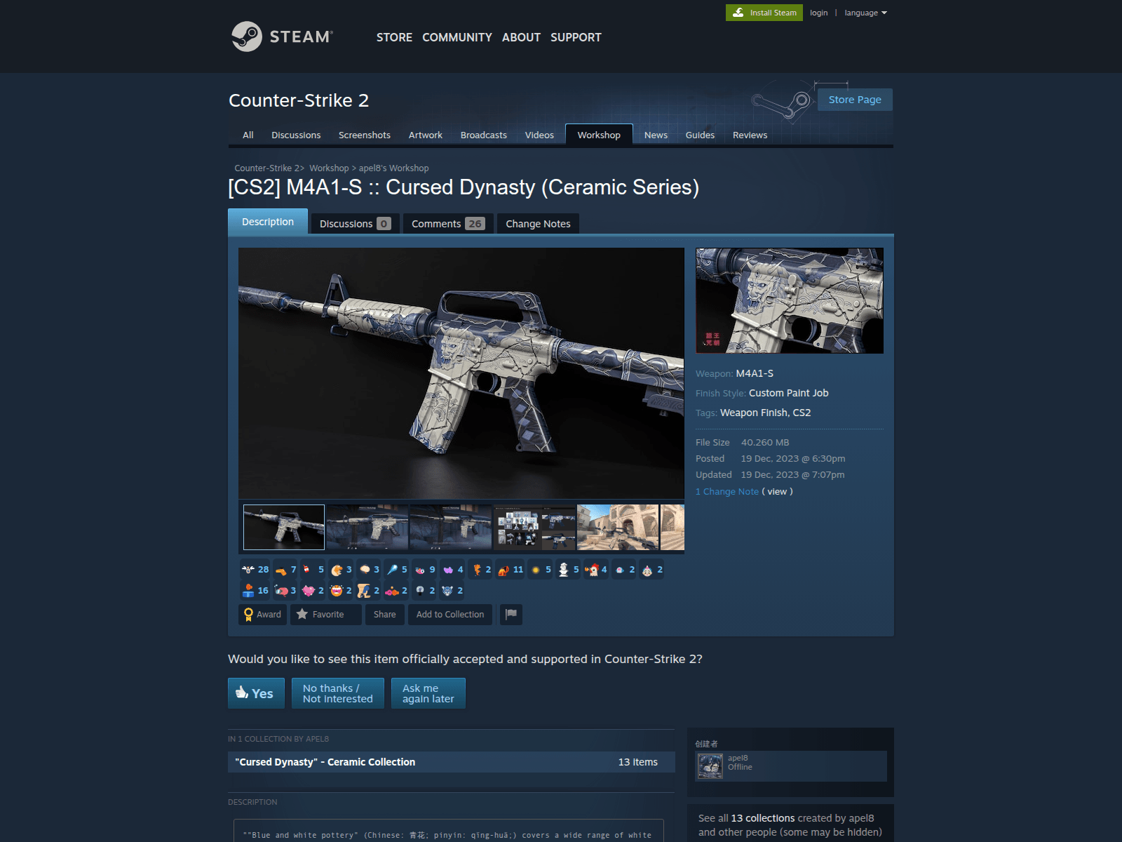 Screenshot of steamcomunityartworkshops.com