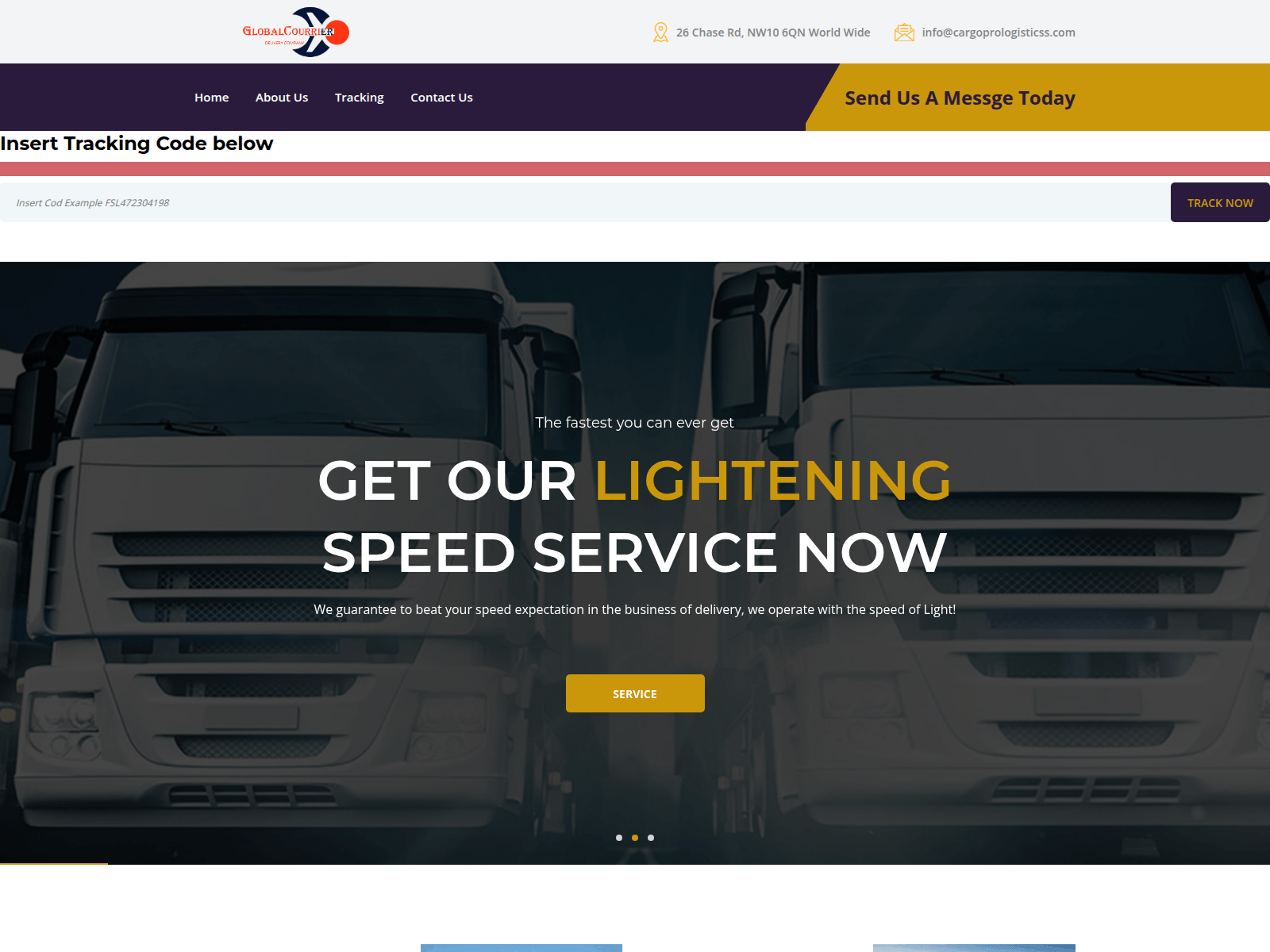 Screenshot of cargoprologisticss.com