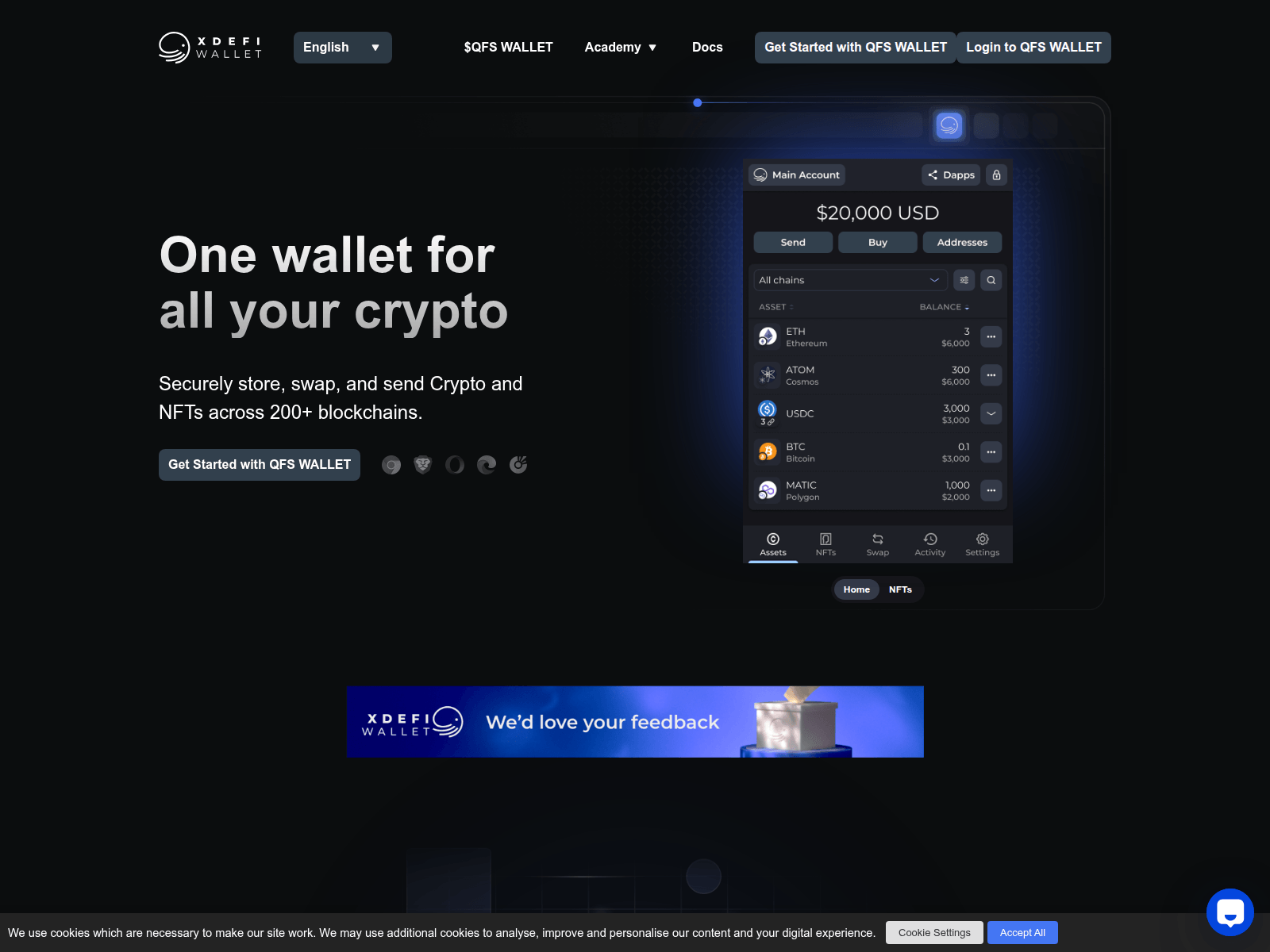 Screenshot of qfsshieldledger.org